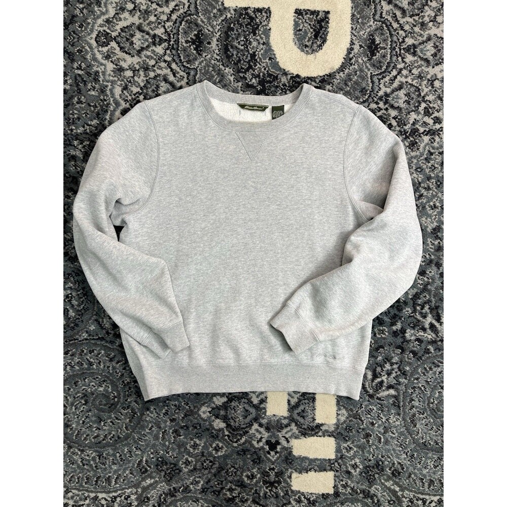 Vintage Eddie Bauer Crewneck V Notch Sweatshirt Size Medium Gray